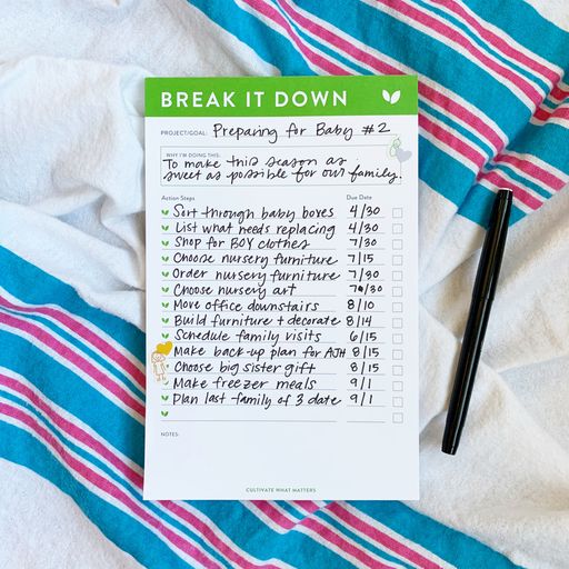 Break It Down Notepad