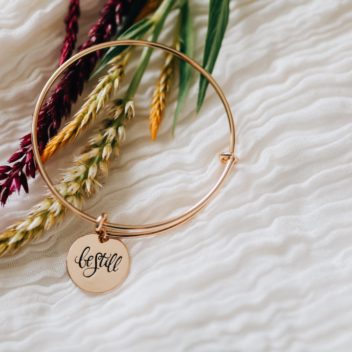 Be still bracelet gold christian bracelet