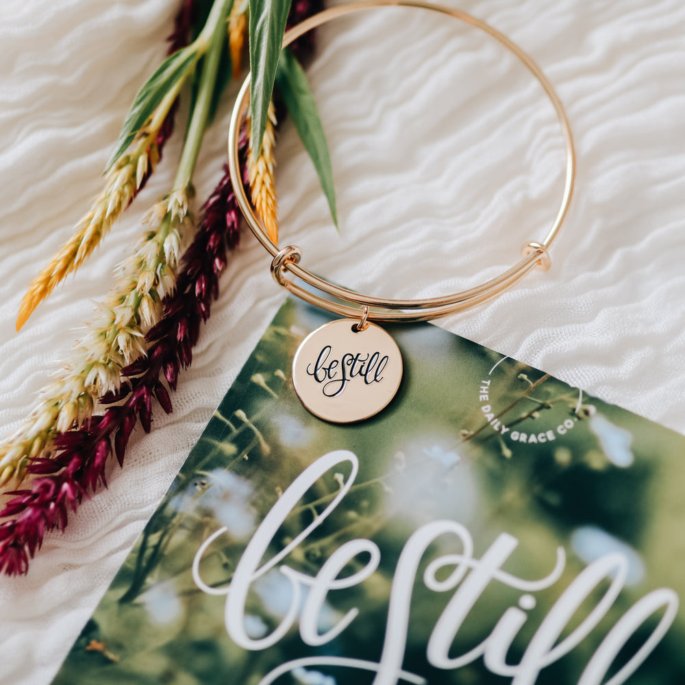 Christian bracelet with be still imprint