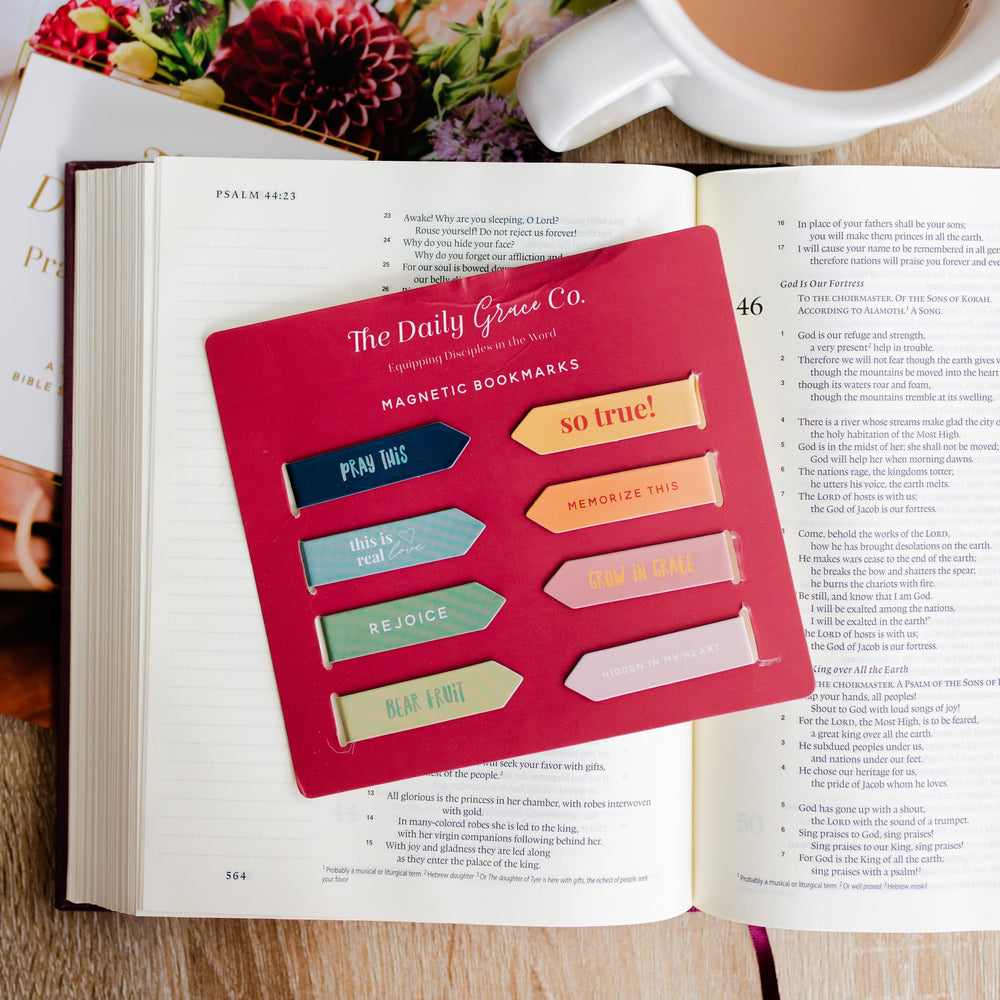 8 magnetic bookmarks christian phrases