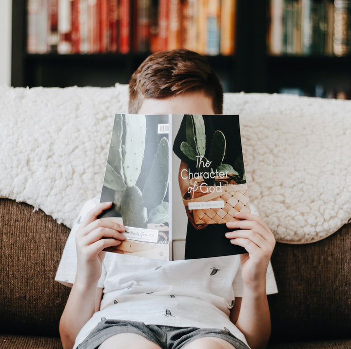 Child reading Bible Study