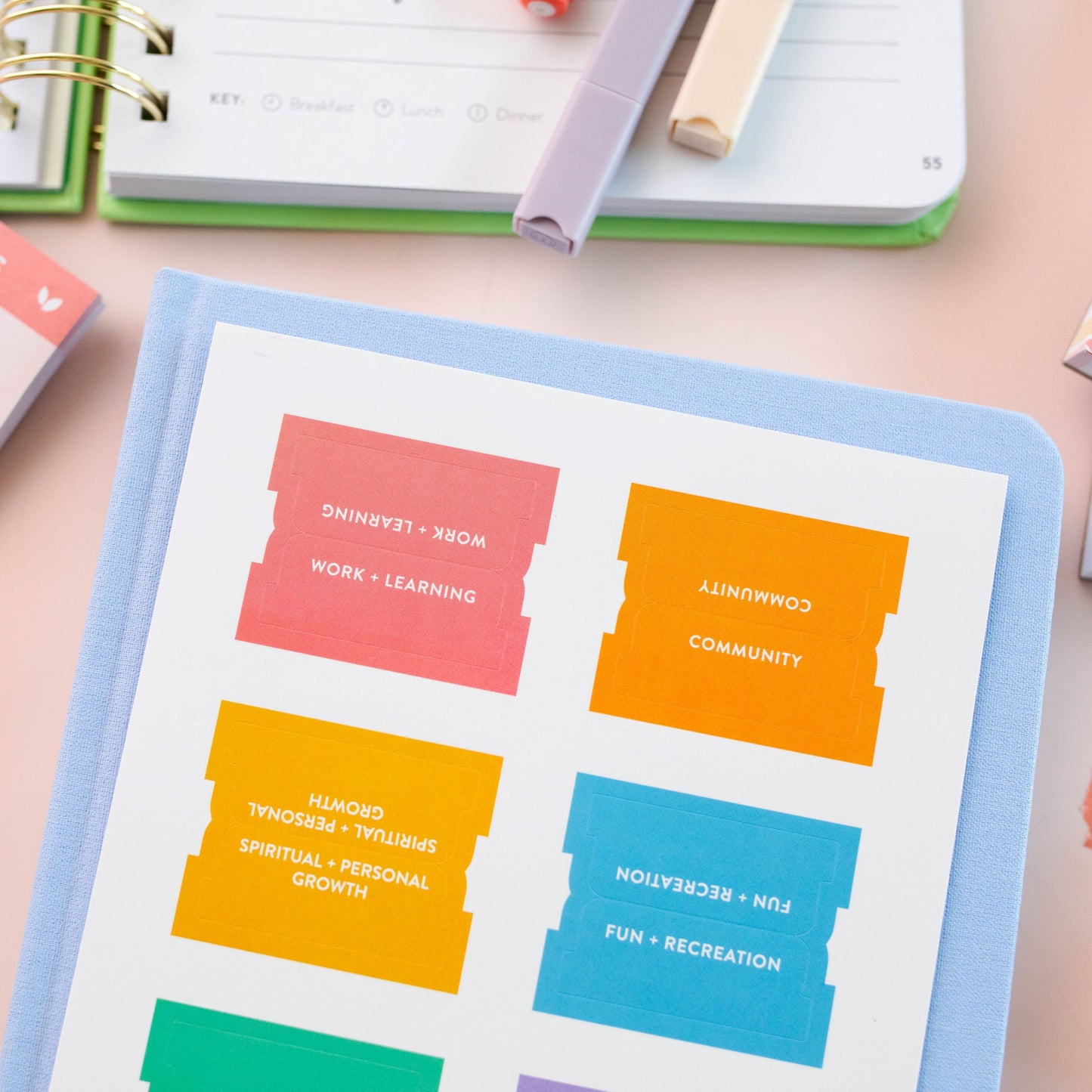 Colorful Planner Tabs Pack