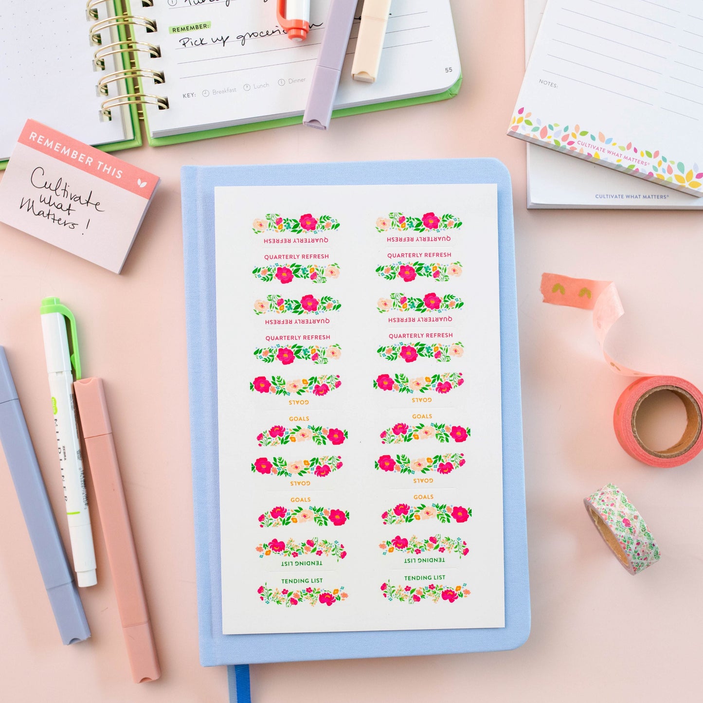 Colorful Planner Tabs Pack