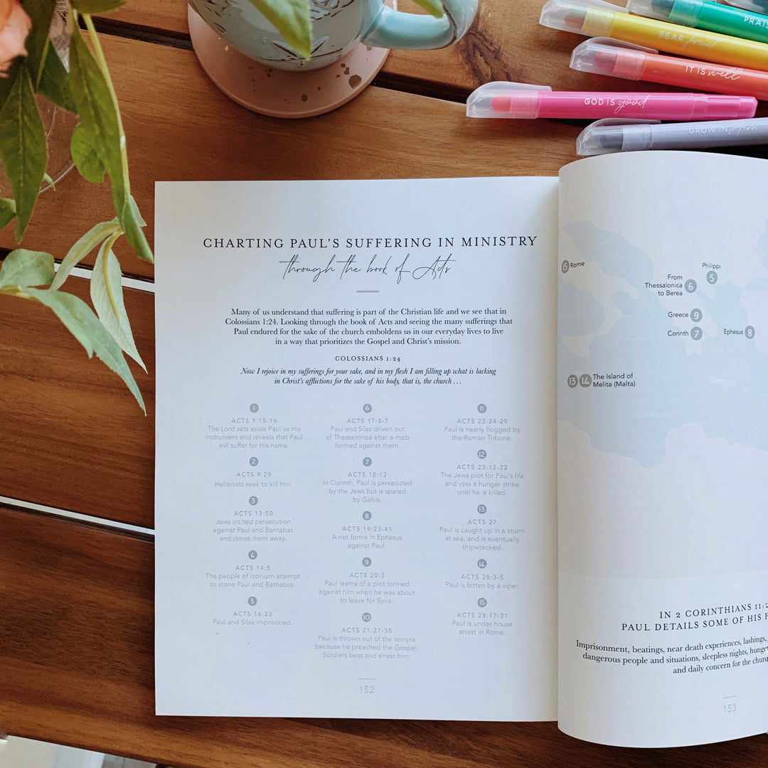 women's bible study chart of Paul's missionary journey