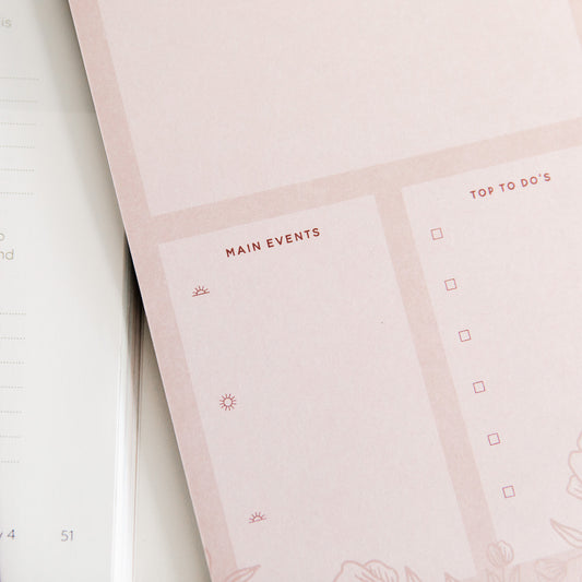Daily Priority Notepad - Pastel Floral