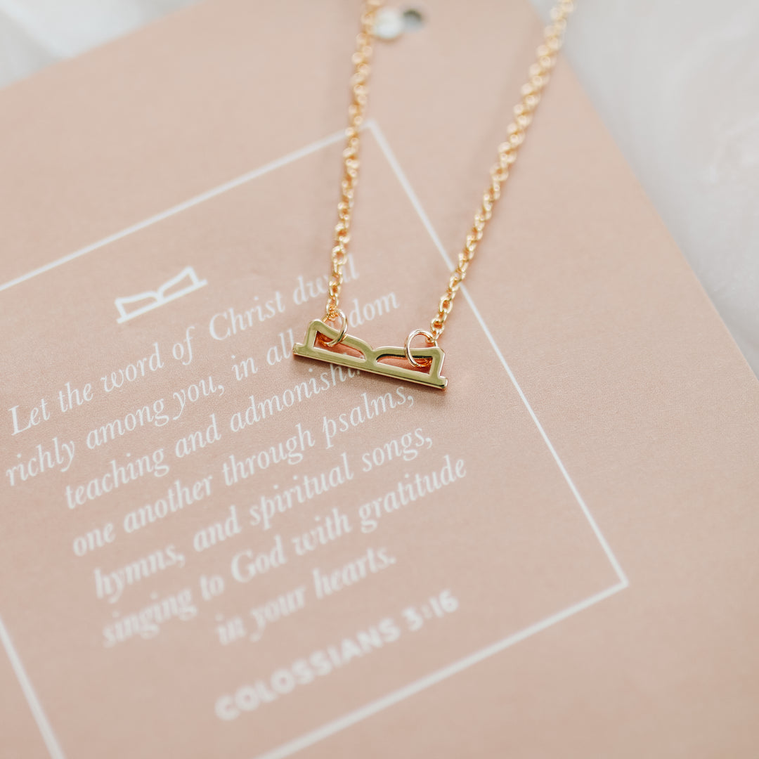 dwell christian necklace with bible verse