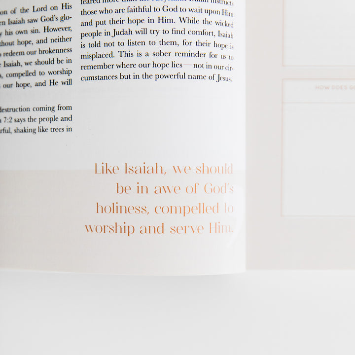 closeup of bible study book