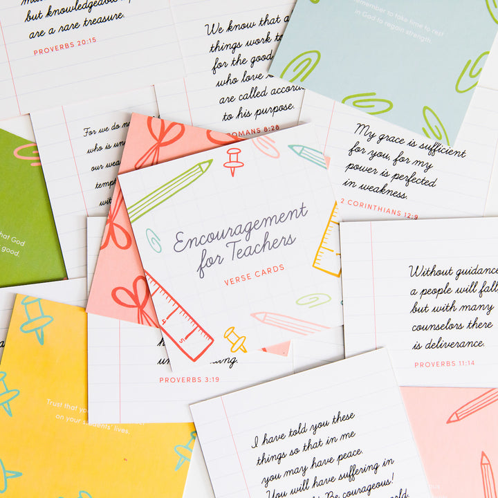 christian teacher gifts bible verse cards