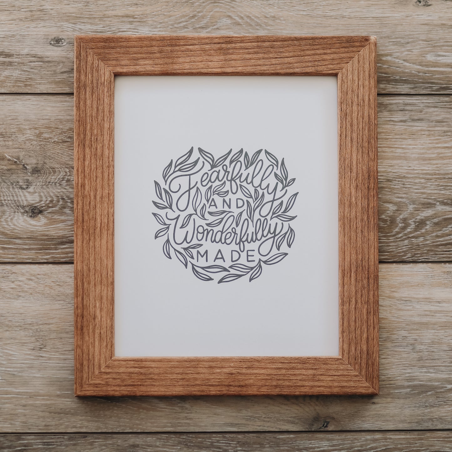 Fearfully and Wonderfully Made Print - Gray