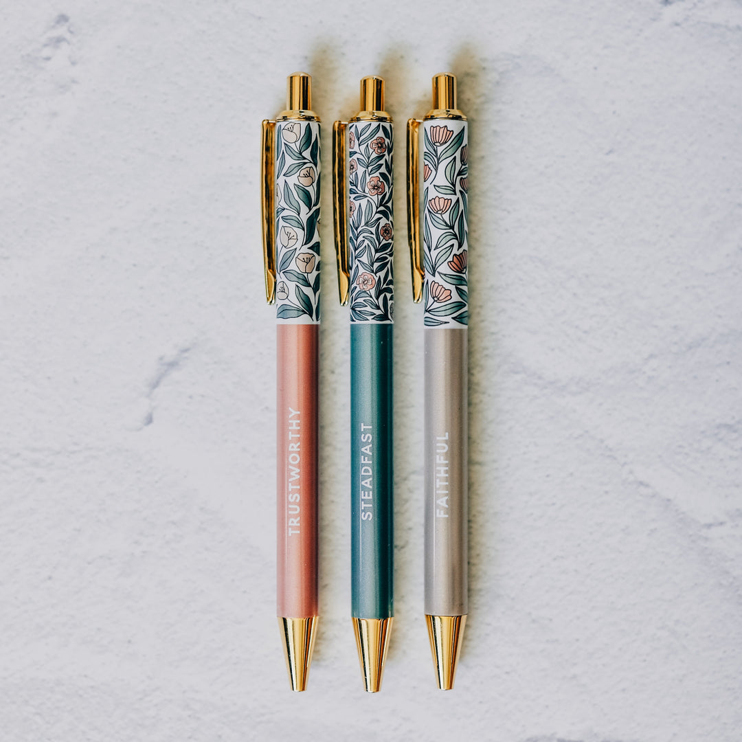 floral christian pens