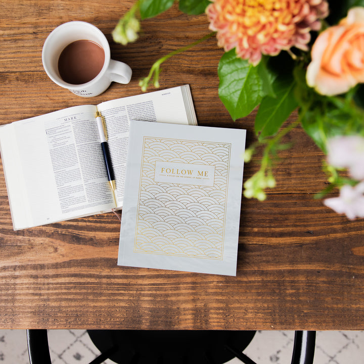 women's bible study with bible on table