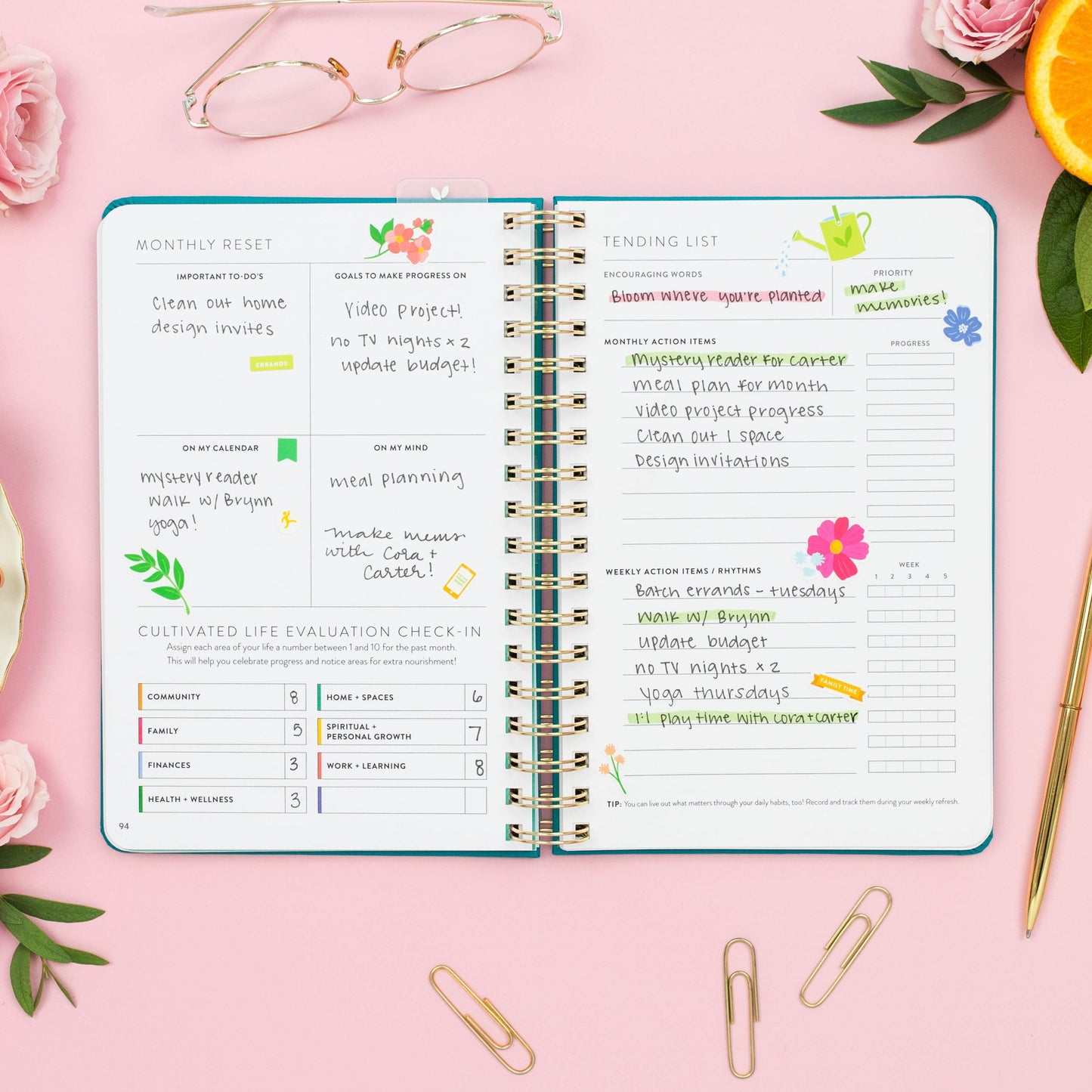 Fresh Start Daily Planner | Undated (Ivy Casebound)