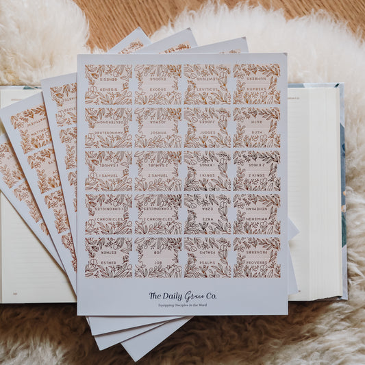 Gold Foil Bible Tabs - Light Peach