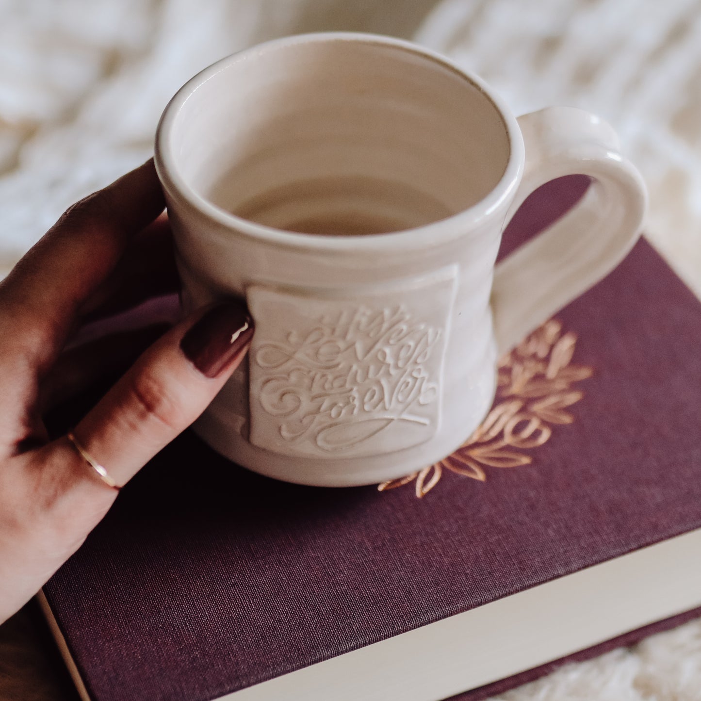 His Love Endures Forever Custom Pottery Mug