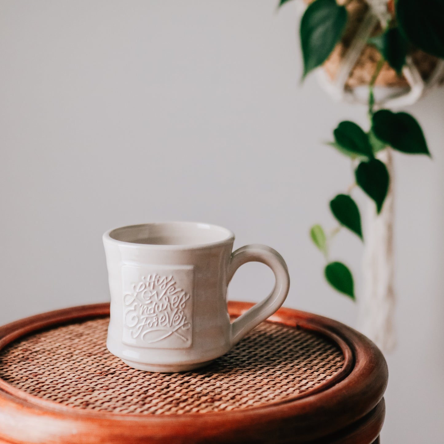 His Love Endures Forever Custom Pottery Mug