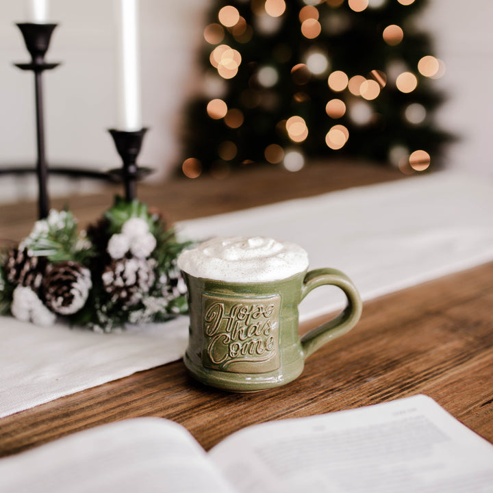 Custom Pottery Advent Mug for Christian Women