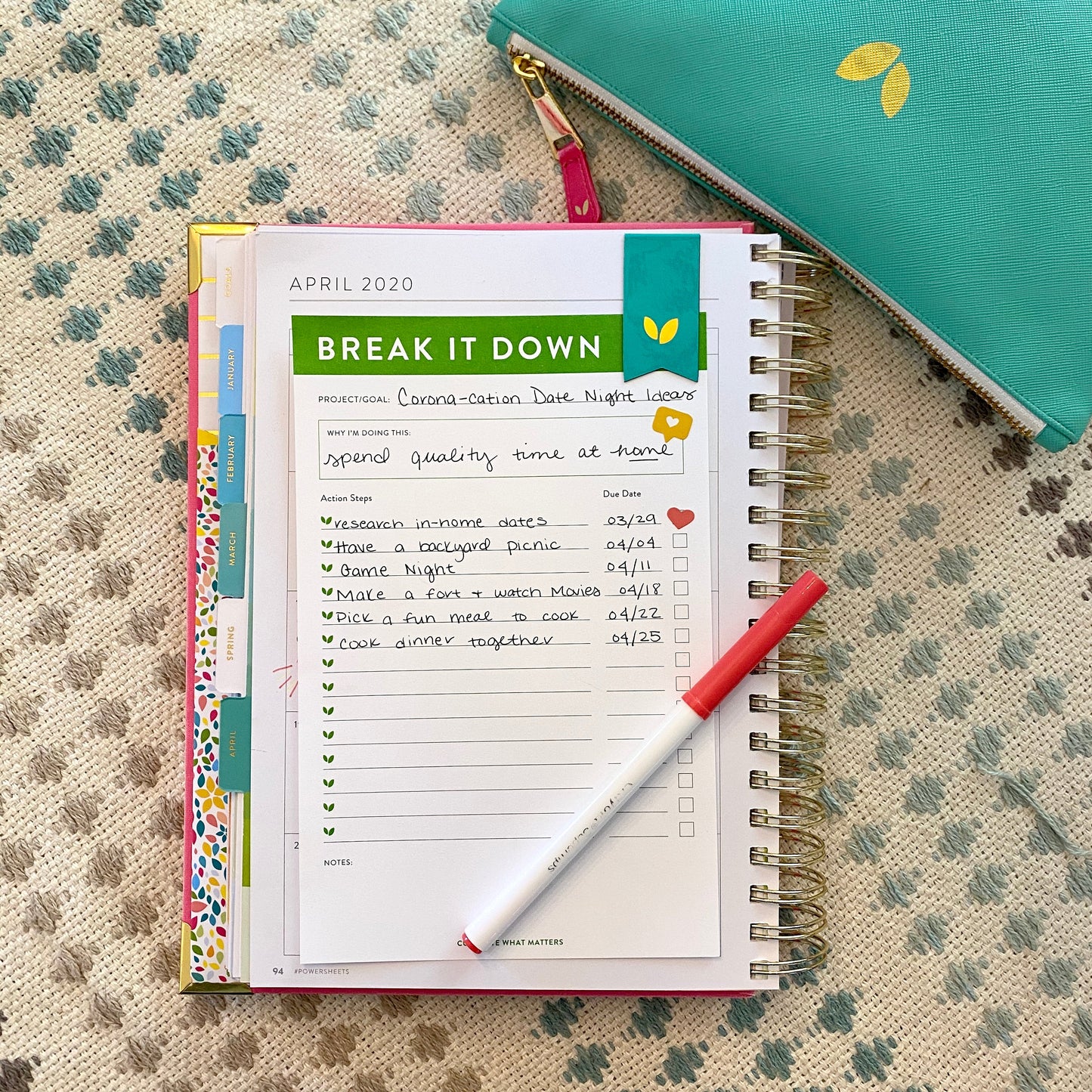 Break It Down Notepad - Cultivate What Matters - Goal Setting