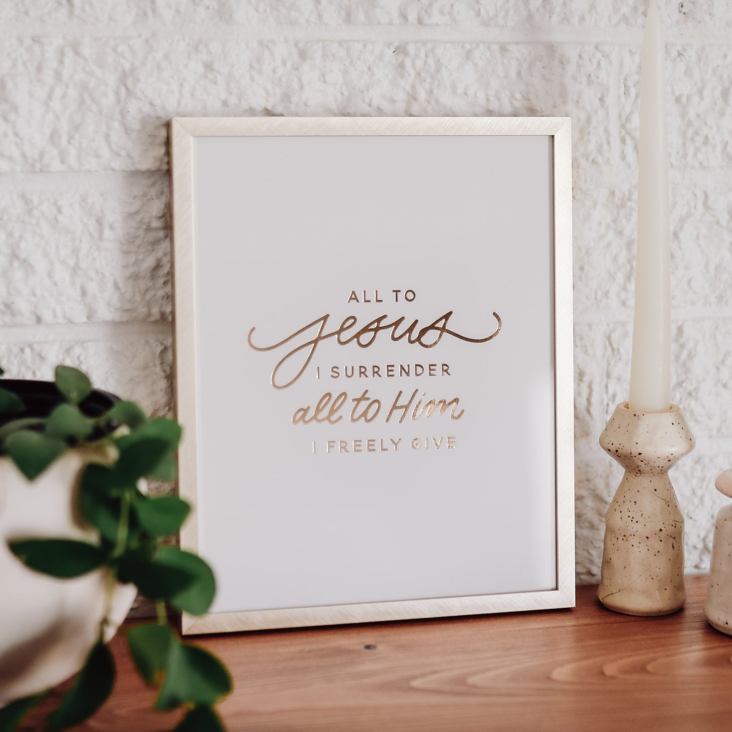 I Surrender Gold Foil Print