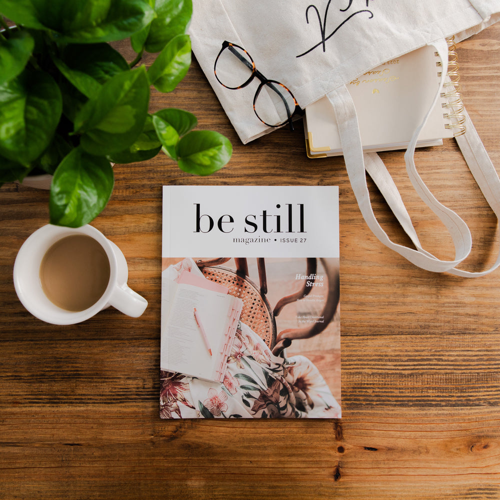 be still magazine on table with coffee