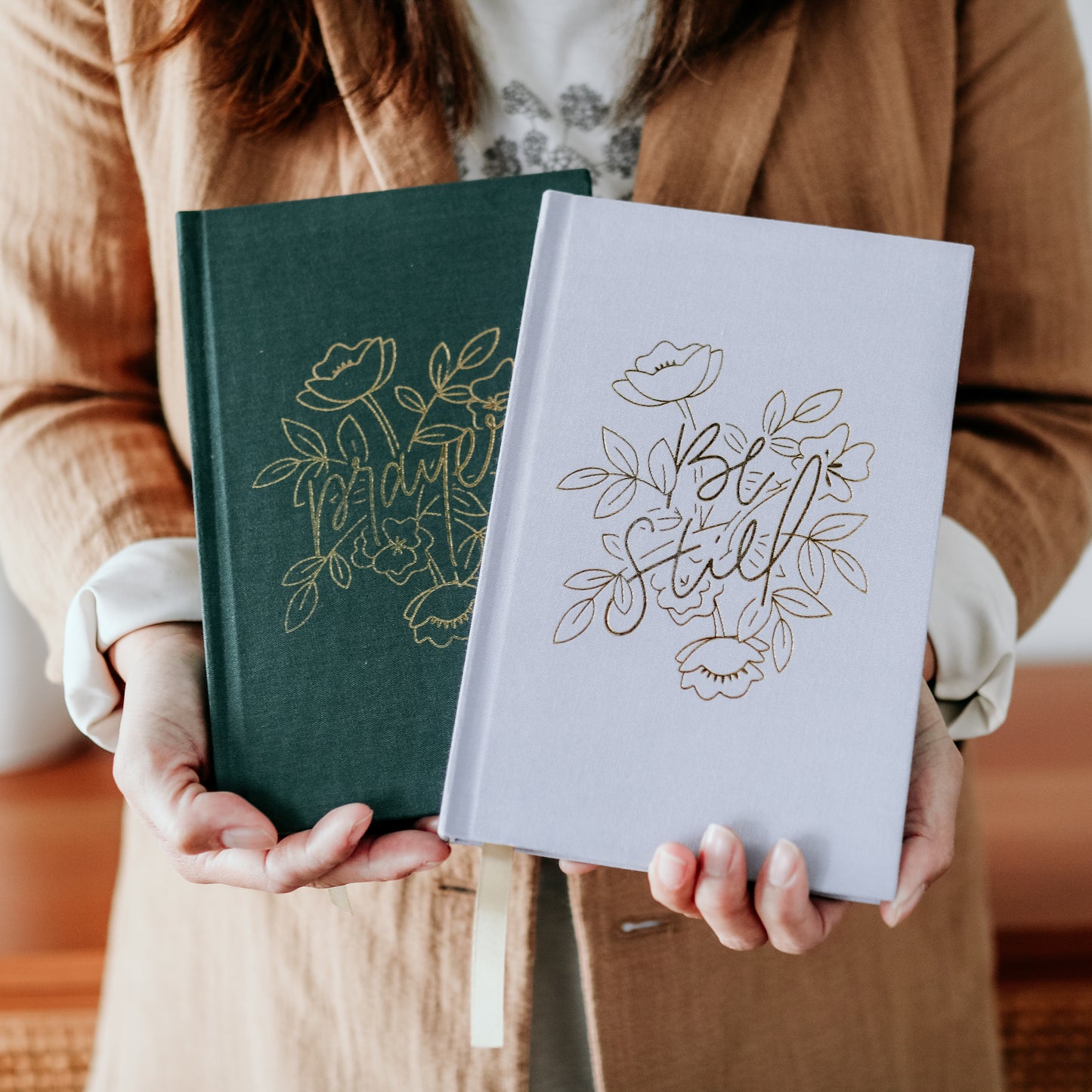 Gold Foil Floral Journal Bundle