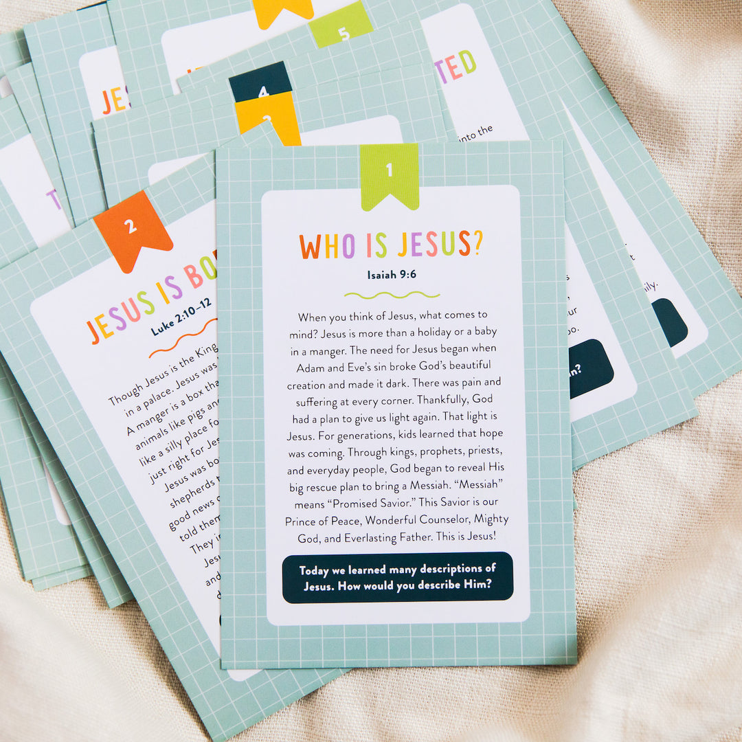 Life of Jesus Card Set, "Who is Jesus?" card.