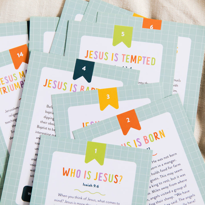 Life of Jesus Card Set, card numbers. 