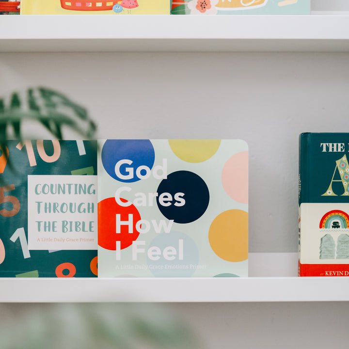 Children's board books on display