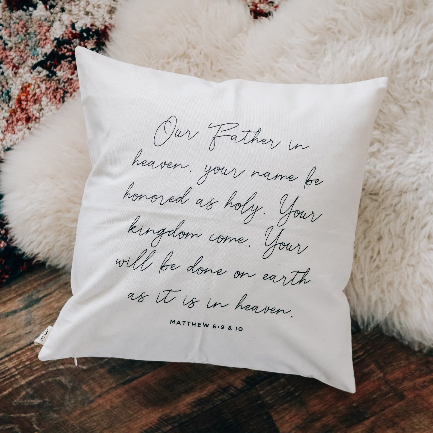 The Lord's Prayer Pillow Cover