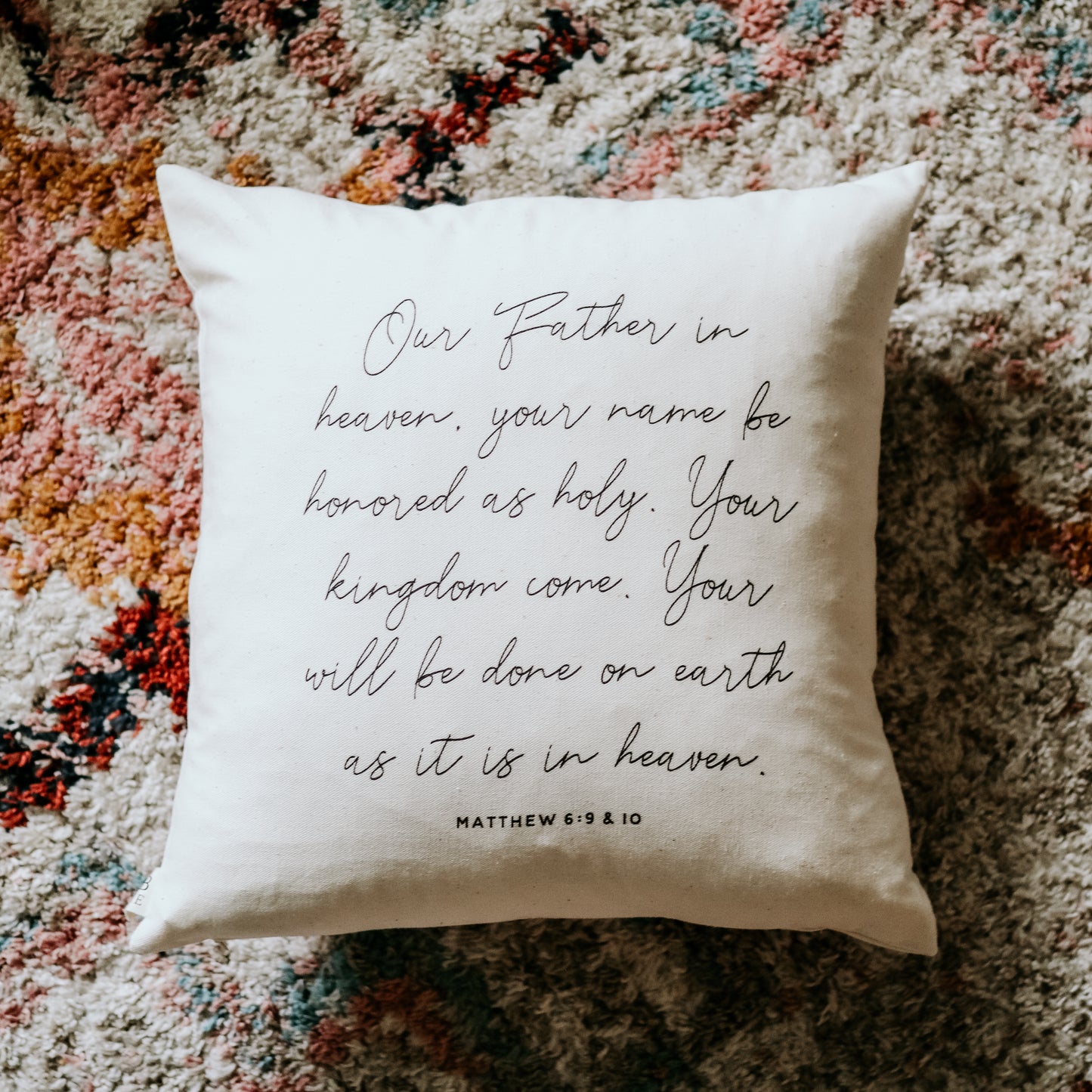 The Lord's Prayer Pillow Cover