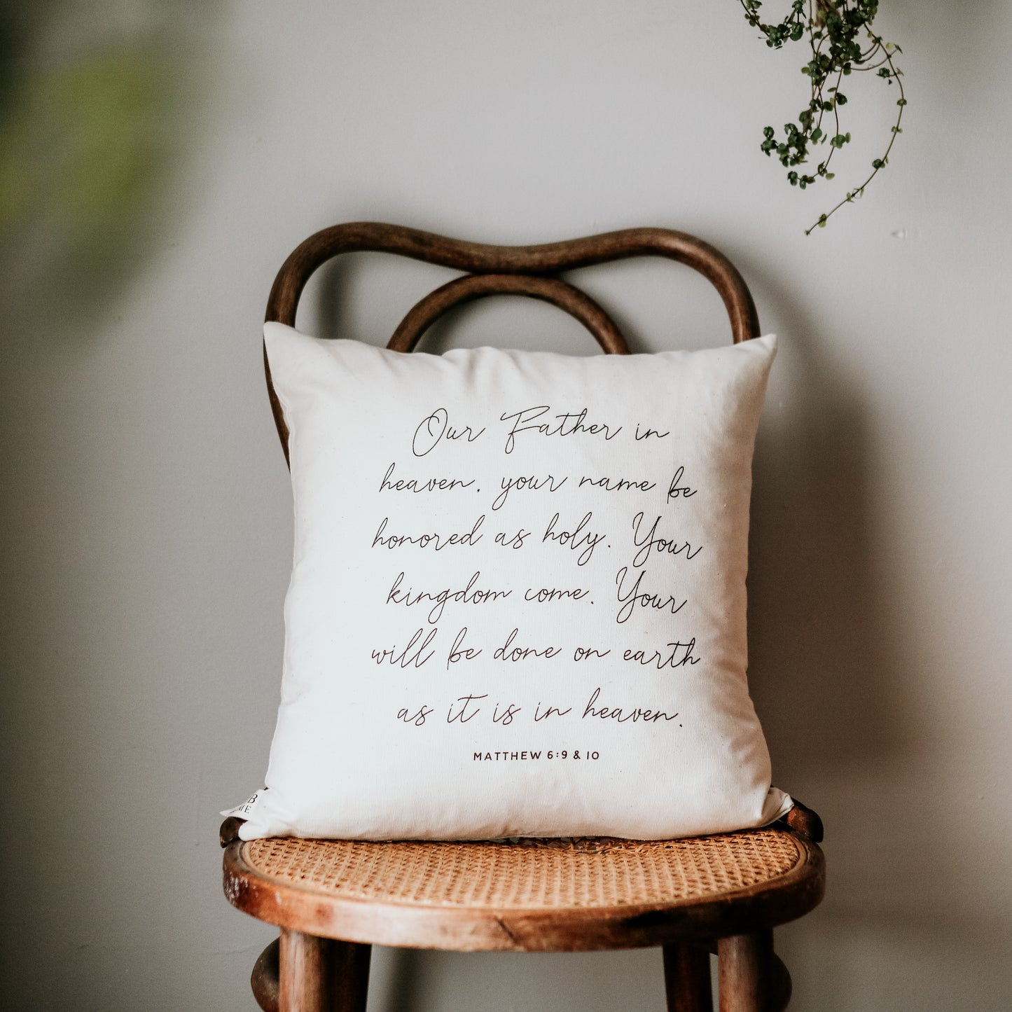 The Lord's Prayer Pillow Cover