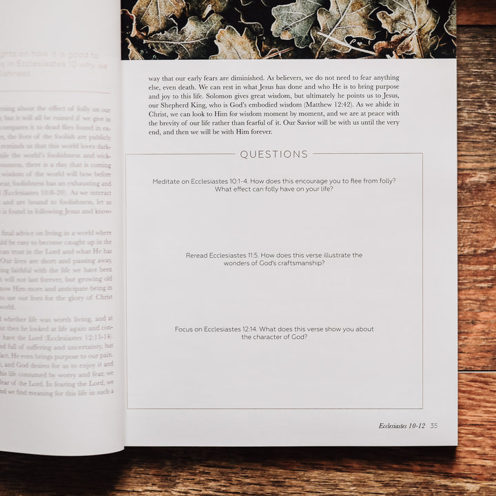 men's bible study opened to questions page