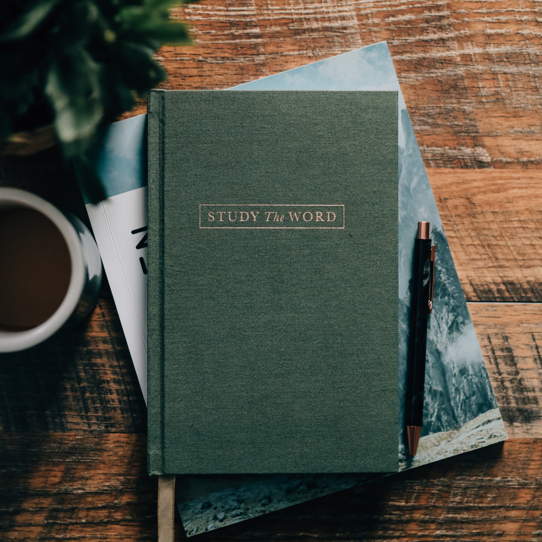 Study the Word Men's Journal - Green linen cover with a gold foil title