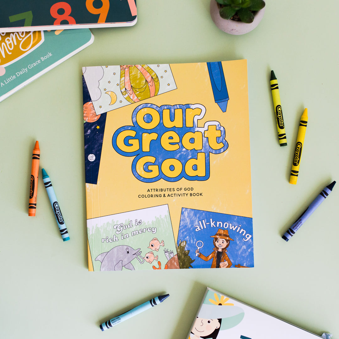 Children's coloring book on the attributes of God.