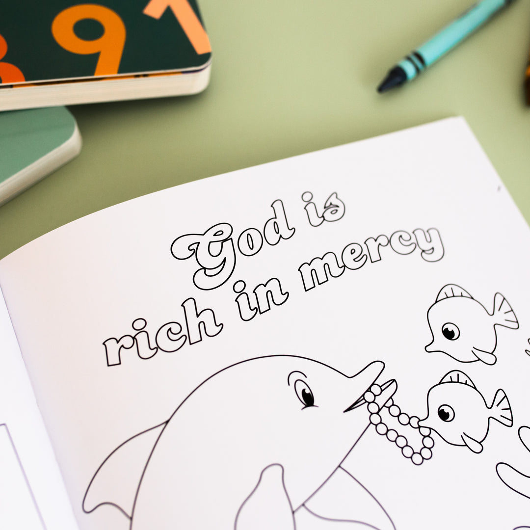 Children's coloring book on the attributes of God.