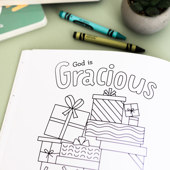 Children's coloring book on the attributes of God.