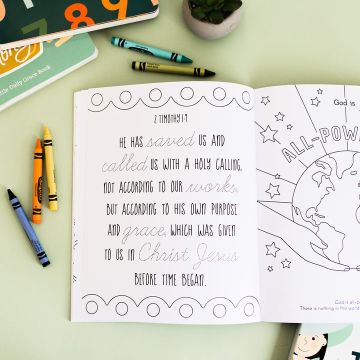 Children's coloring book on the attributes of God.