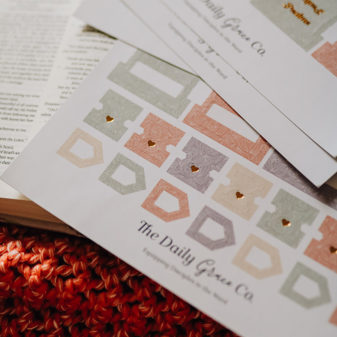 tabs for your Bible with book names in gold foil