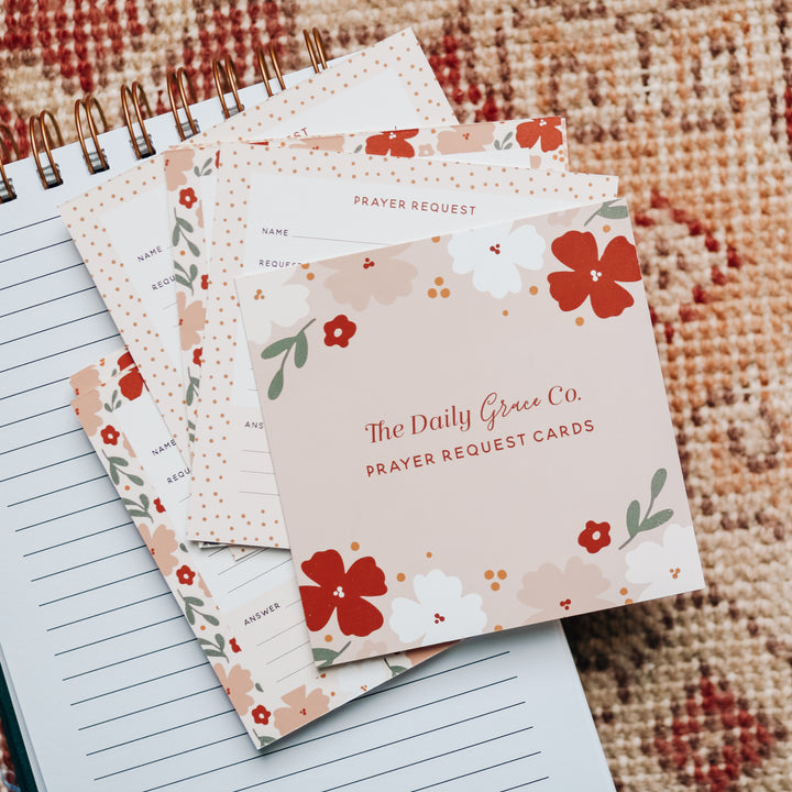 Floral cards for prayer requests