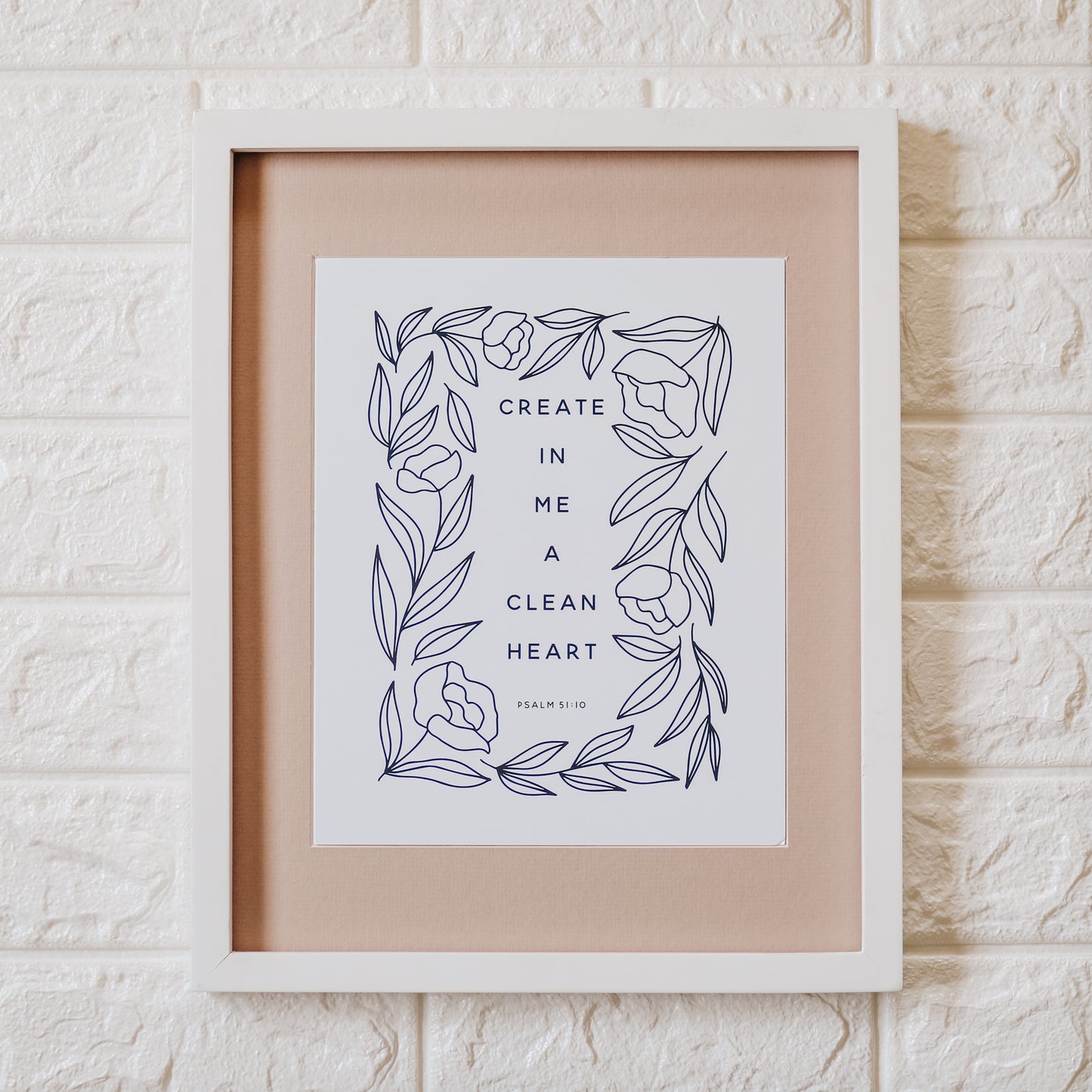 Clean Heart (Psalm 51:10) Print