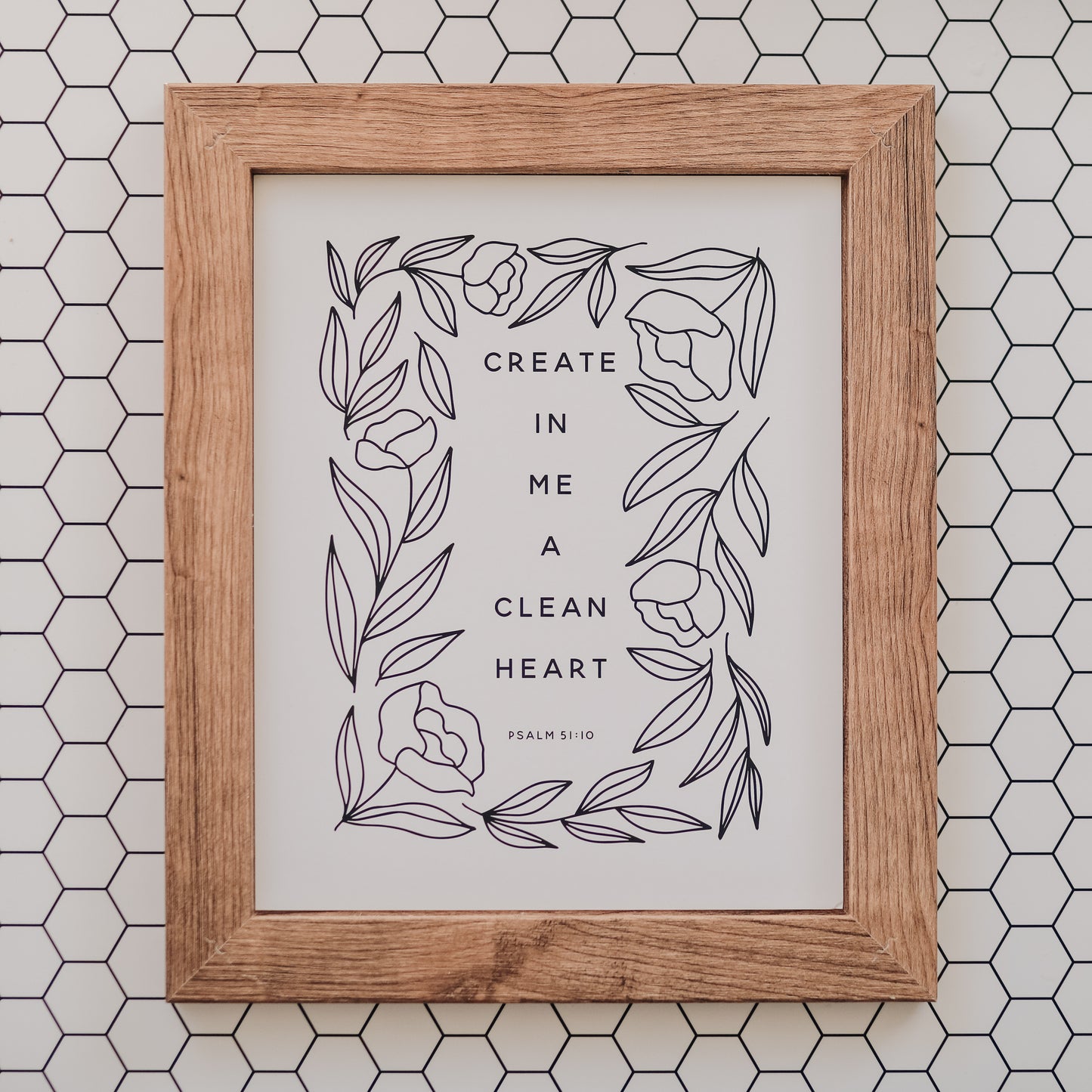 Clean Heart (Psalm 51:10) Print