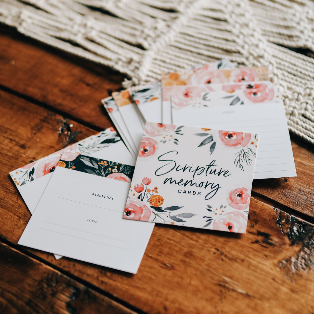 Scripture Memory Cards - Floral