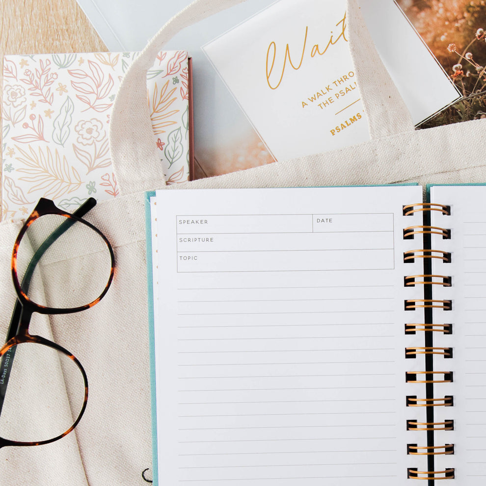 Sermon Notes Journal - Teal Spiral – The Daily Grace Co.