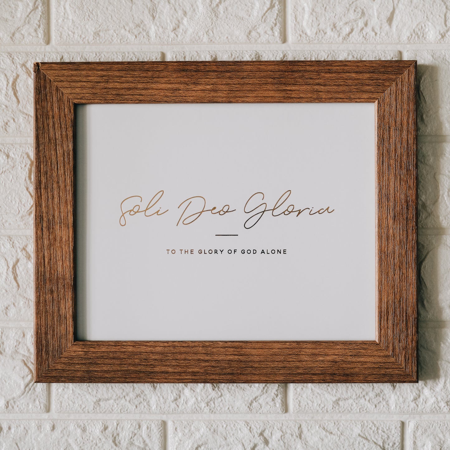 Soli Deo Gloria Gold Foil Print