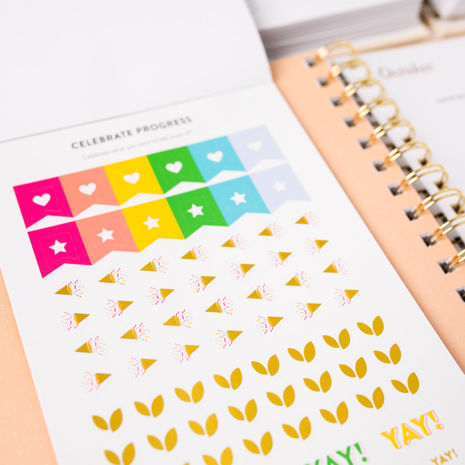 Gold Foil Glam Goals Planner Stickers – Paper & Glam