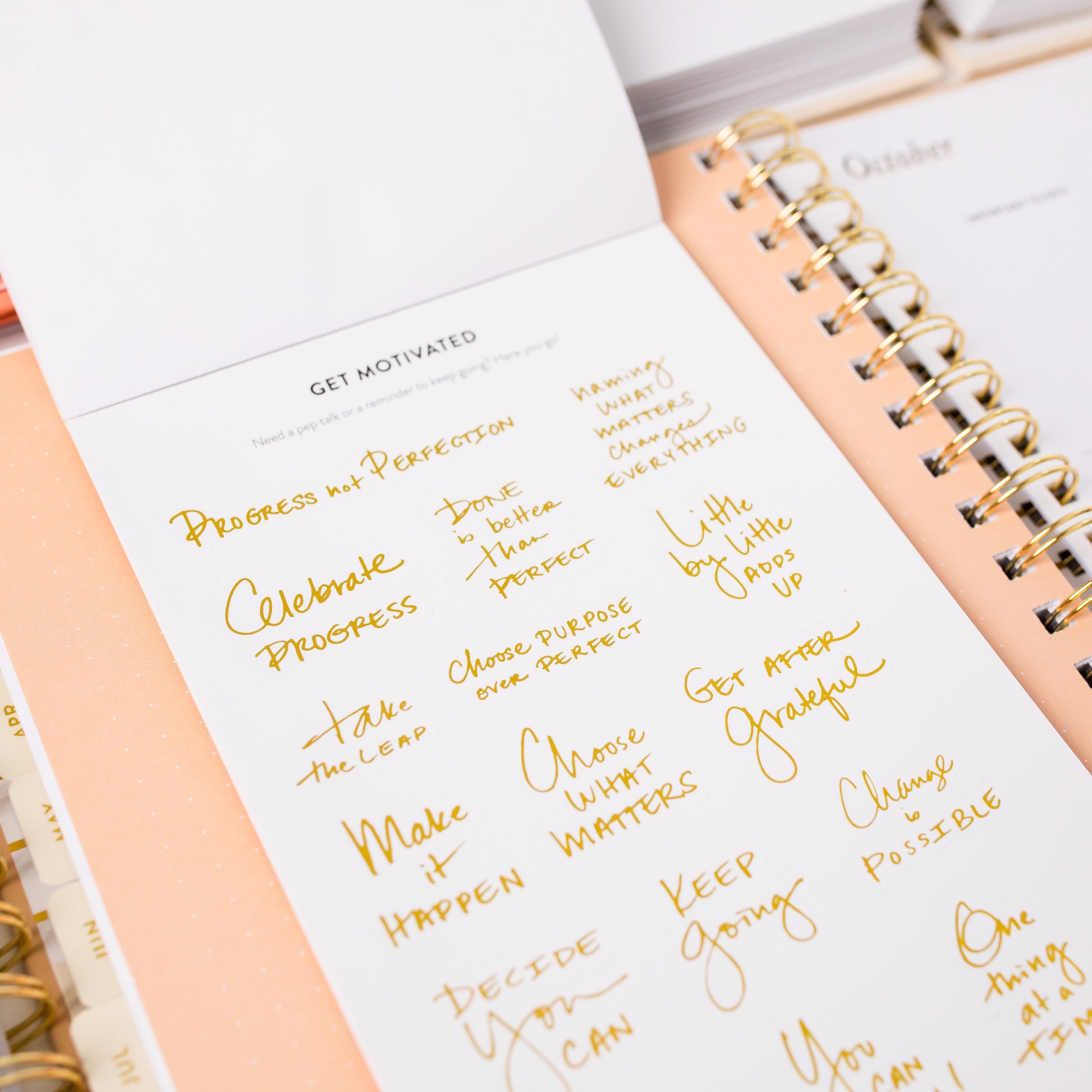 Gold Foil Glam Goals Planner Stickers – Paper & Glam