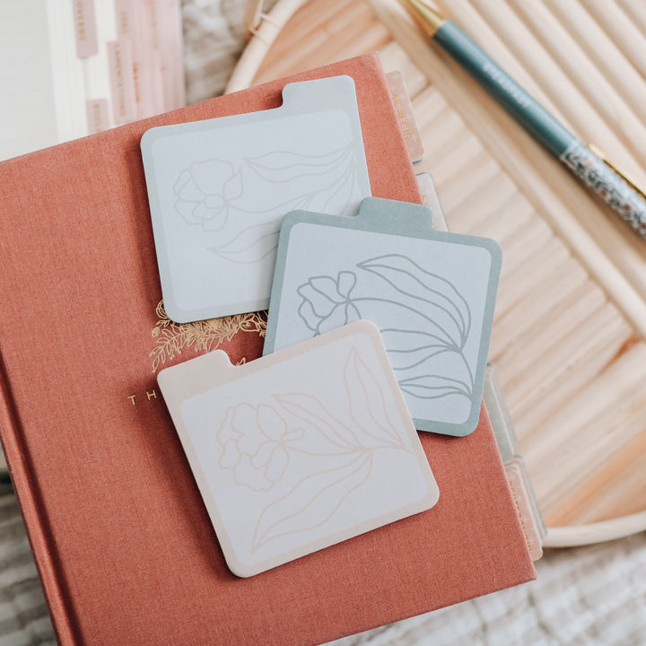 Three pastel sticky notes set