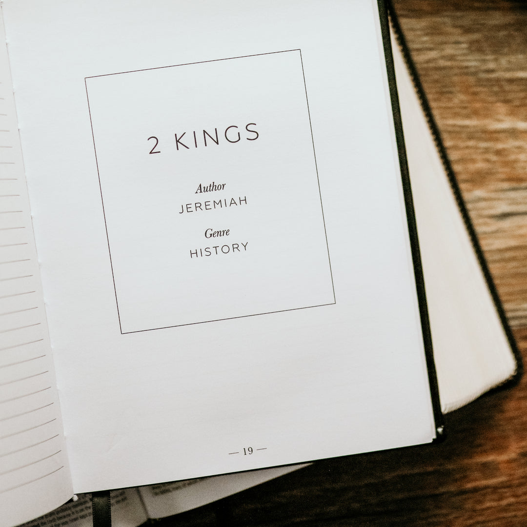 journal opened to 2 Kings section of journal