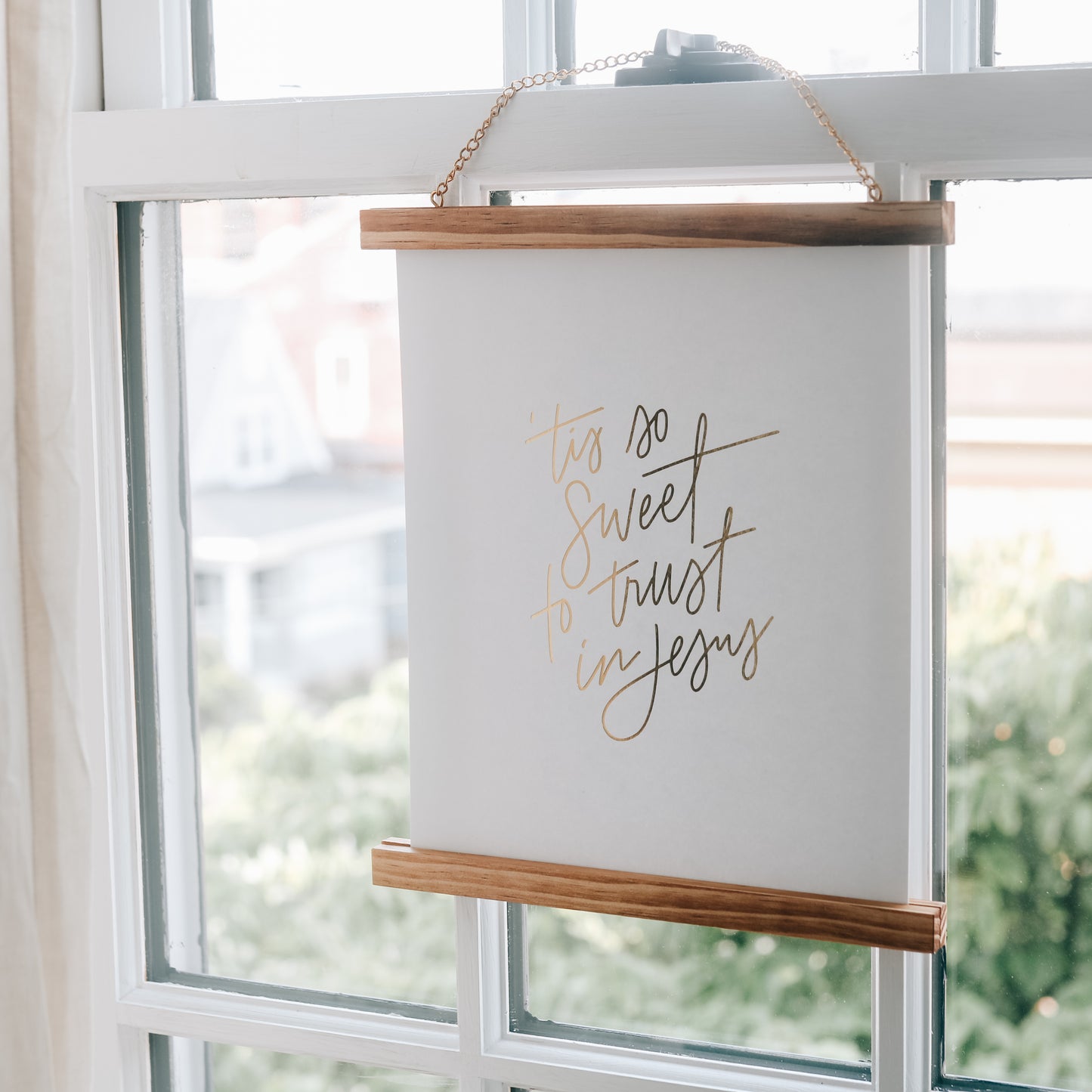 'Tis So Sweet Gold Foil Print