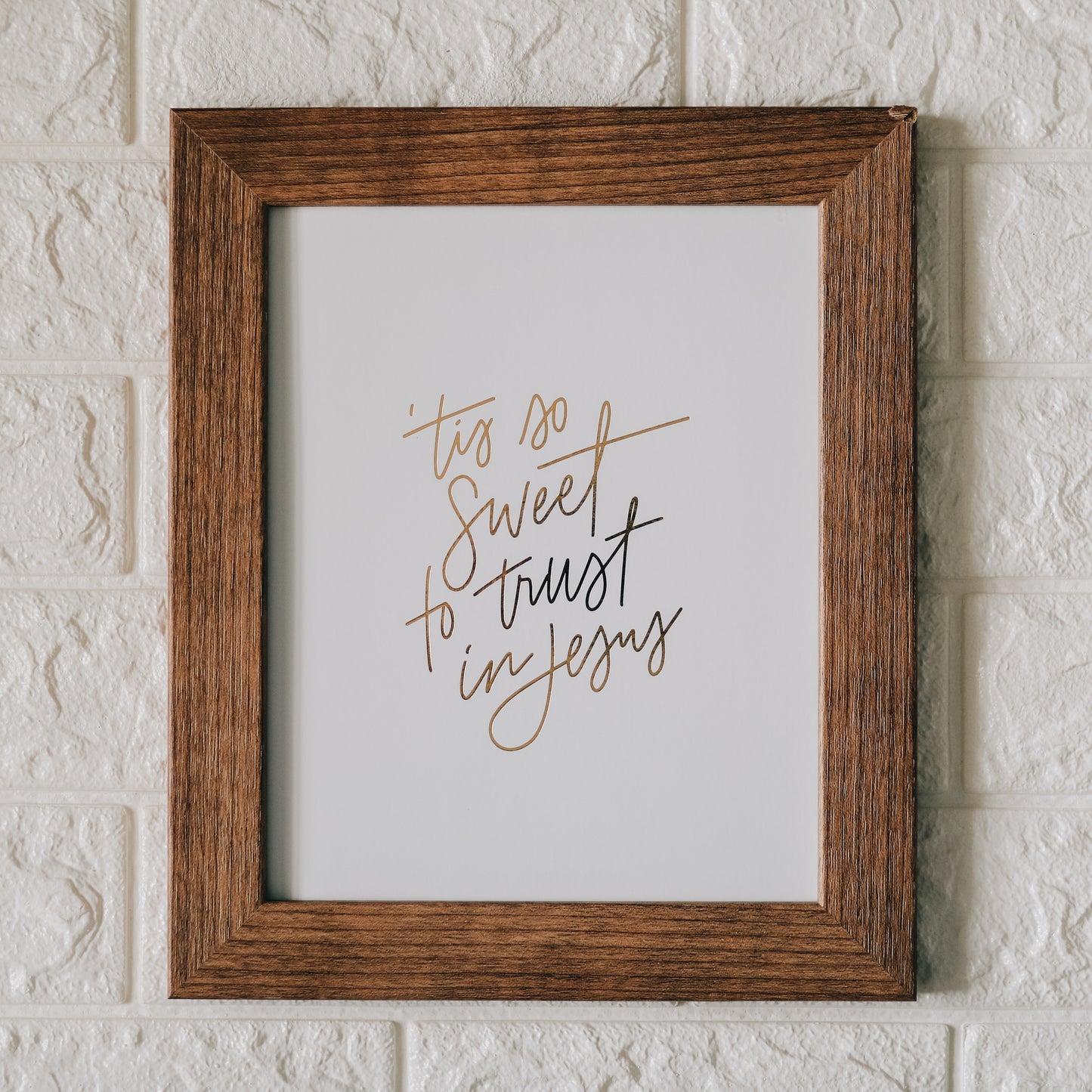 'Tis So Sweet Gold Foil Print