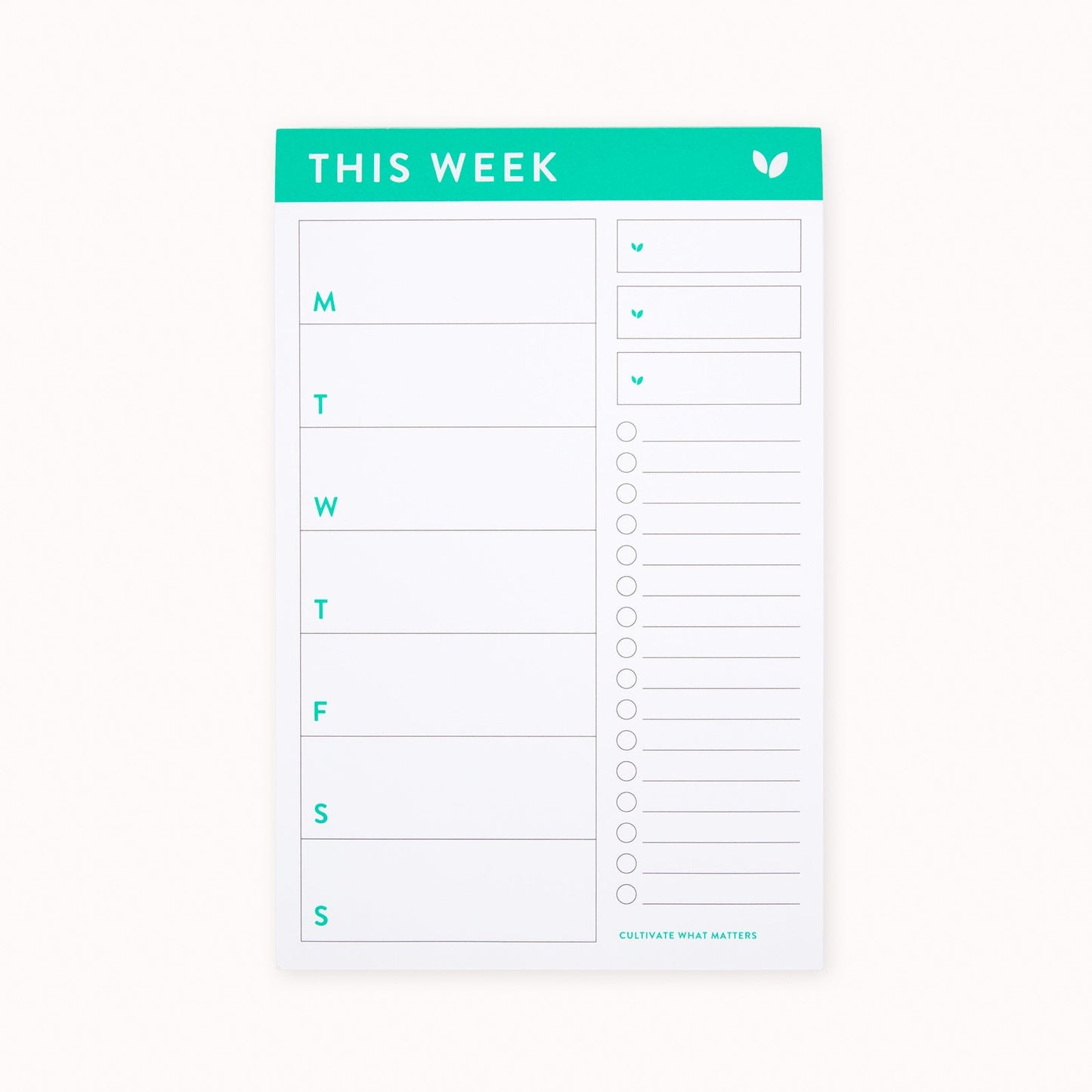 Weekly Sticker Notepad - Cultivate What Matters - Goal Setting - Little by Little